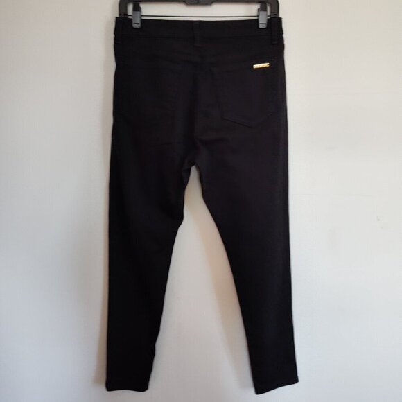 Ladies Petite SZ 8P Michael Kors Black Five-Pocket Denim Jeans - Picture 3 of 5